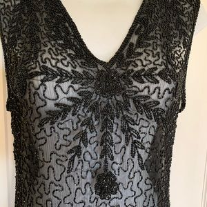 Sequin Black see through SEXY top SZ: M